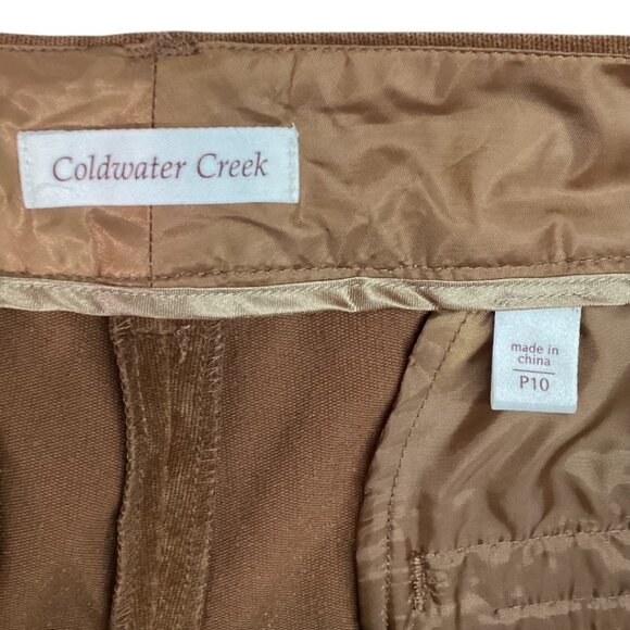 NWT Coldwater Creek Bootcut Brown Whisper Corduroy Trouser Pants Size 10 Petite - Picture 3 of 8